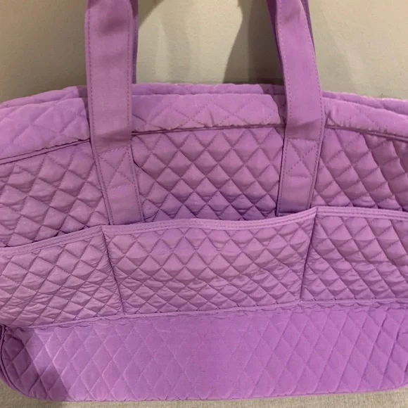 NWT vera bradley grand traveler duffel bag mokara orchid lilac lavender purple - Picture 7 of 9